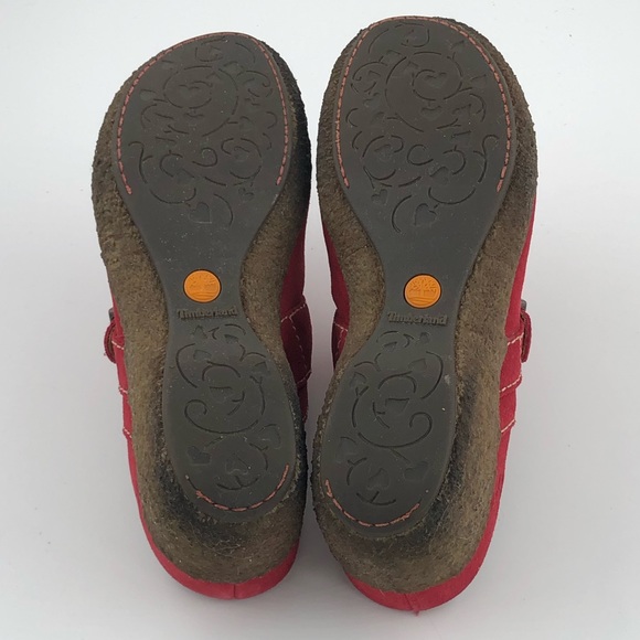 Timberland Comforia Red Suede Leather Clogs 8 1/2 - Picture 7 of 11